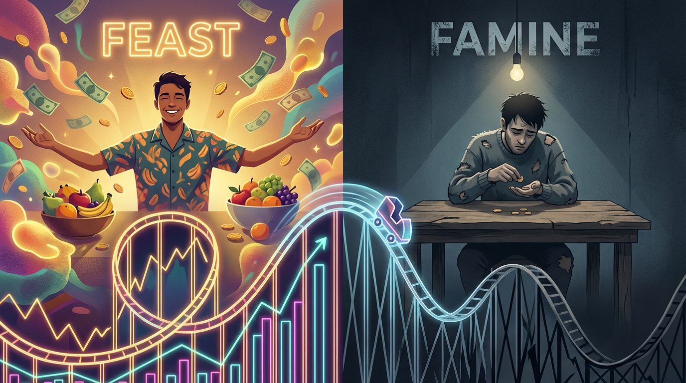 Irregular Income feast famine